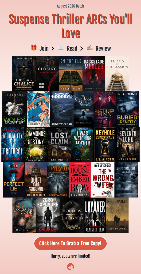 Suspense Thriller ARCs You’ll Love, August 2026 BookSirens bundle featuring Always Say Goodbye